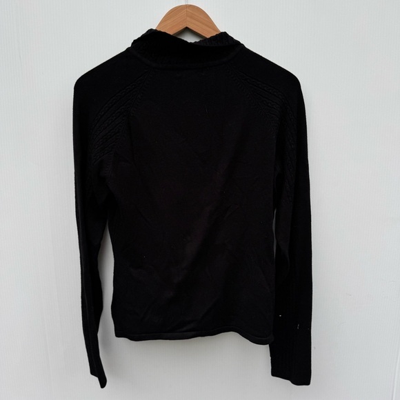 NILS Black Half-Zip Sweater size large - Picture 6 of 7